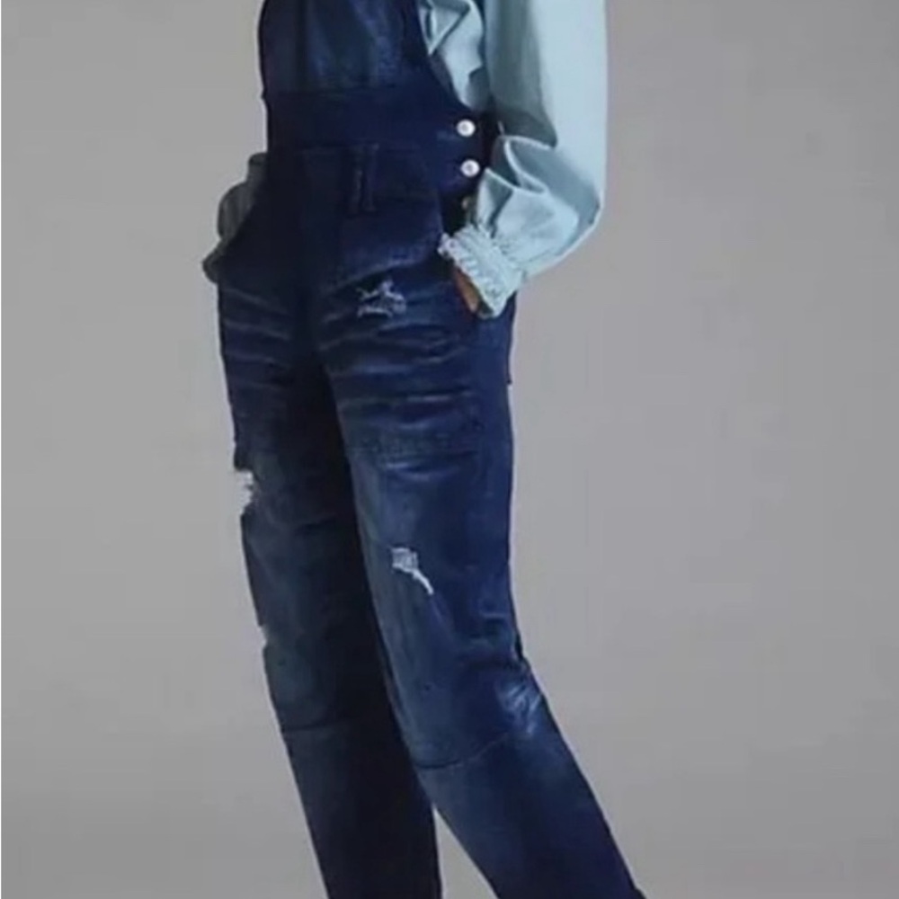 Anthropologie Pilcro the Wanderer Velvet Overalls, size 28